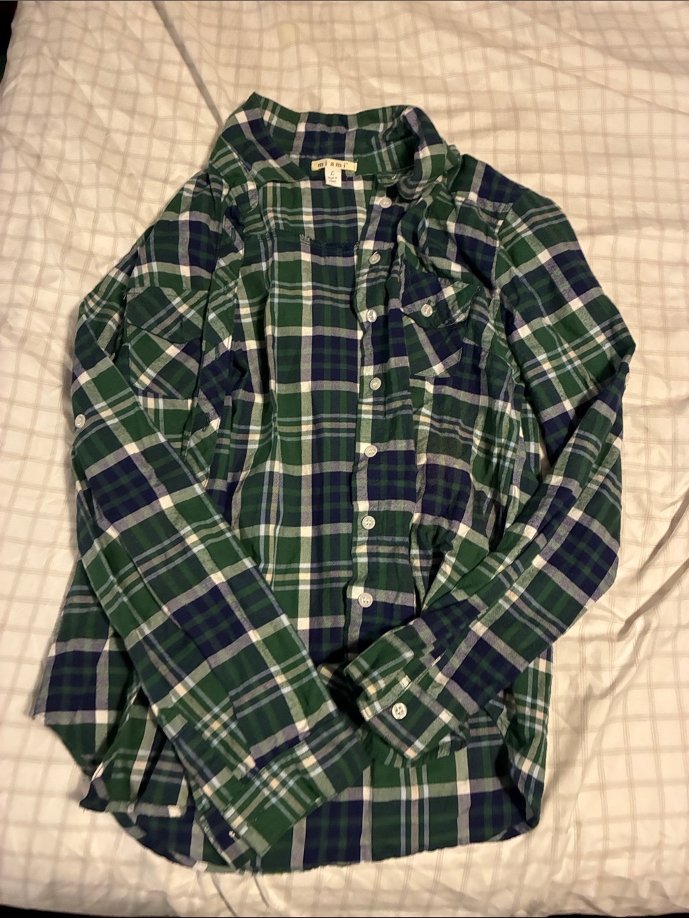 Classic Green Plaid Button-Down Shirt for Kids